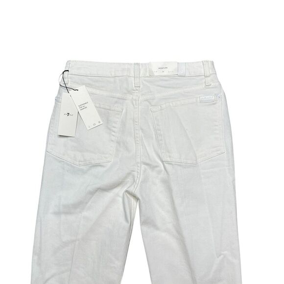 NWT 7 FOR ALL MANKIND JEANS Mega Flare Clean White Size 29 - Picture 5 of 12